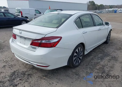 2017 Honda Accord Hybrid Touring z USA, uszkodzony, nr VIN JHMCR6F73HC020777